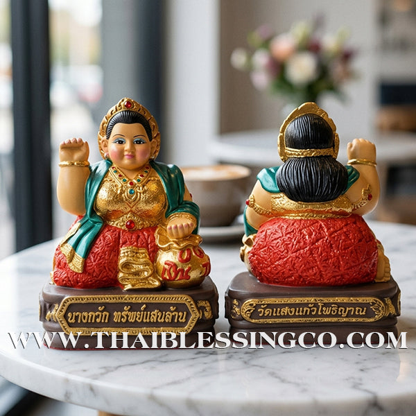 ✨🔥 Sacred "Nang Kwak Sap Saen Lan" (The Billionaire’s Wealth Lady) – Altar Edition: Khru Ba Ariyachat, Wat Saeng Kaeo Phothiyan (Chiang Rai) – The Divine Engine for Global Trade, Infinite Fortune, and Unstoppable Life Elevation!