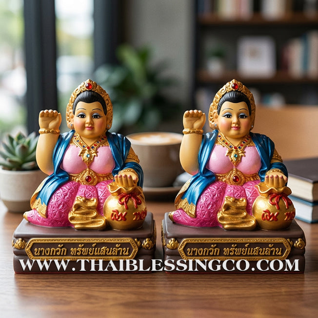 🦚 Sacred "Nang Kwak Sap Saen Lan" (The Billionaire’s Wealth Lady) – Grand Altar Edition: Khru Ba Ariyachat, Wat Saeng Kaeo Phothiyan (Chiang Rai) – The Divine Engine for Global Trade, Infinite Fortune, and Unstoppable Life Elevation!