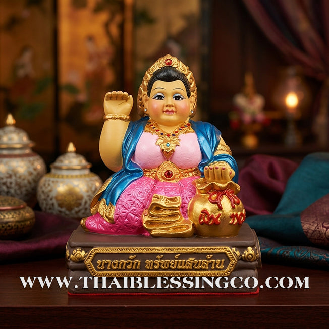 🦚 Sacred "Nang Kwak Sap Saen Lan" (The Billionaire’s Wealth Lady) – Grand Altar Edition: Khru Ba Ariyachat, Wat Saeng Kaeo Phothiyan (Chiang Rai) – The Divine Engine for Global Trade, Infinite Fortune, and Unstoppable Life Elevation!