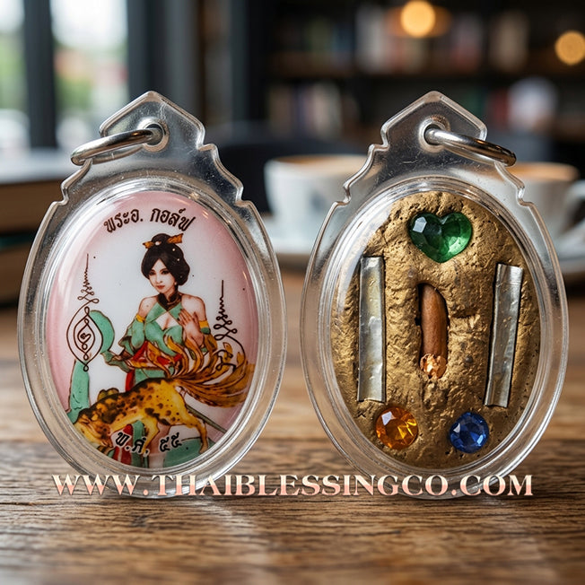 🦊 Sacred "Nang Phaya Jing Jok 9 Hang" (The 9-Tailed Fox Queen Locket) – Ancient Khmer Sorcery Edition: Phra Arjan Golf, Wat Chantharam (2012) – The Ultimate Engine for Irresistible Attraction, Elite Charisma, and Windfall Fortune!