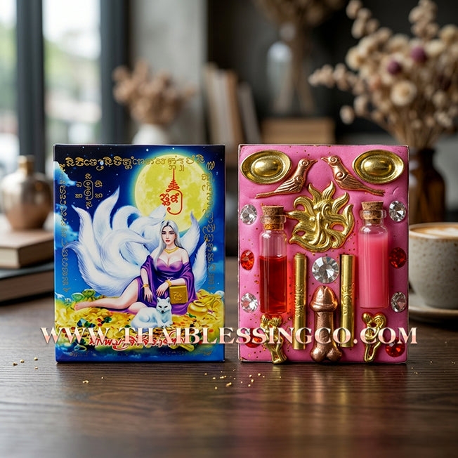 🦊 Sacred "Nang Phaya Jing Jok Kao Hang" (The 9-Tailed Fox Queen Locket) – Sovereign Fortune Edition: Luang Pu Nen Kaeo, Wat Udom Phraison (2023) – The Ultimate Engine for Hypnotic Attraction, Global Wealth, and Elite Influence!