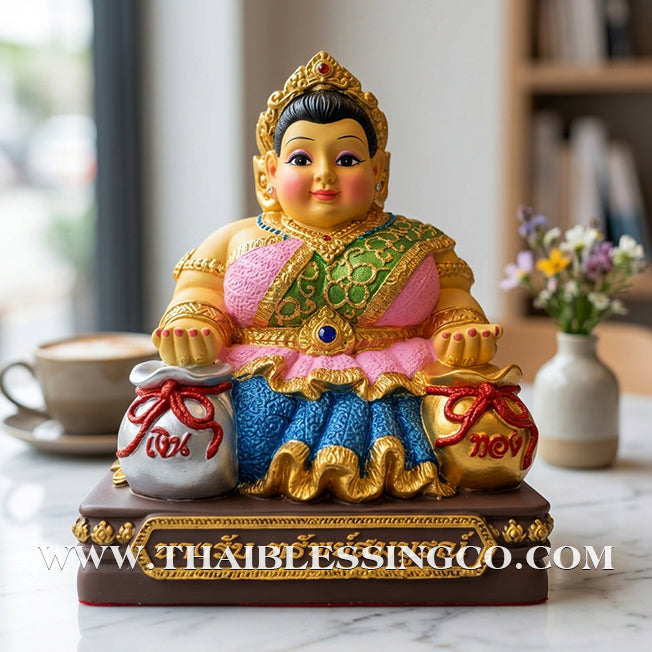 🦚 Sacred "Nang Rub Maha Larp" (The Goddess of Great Receiving) – Sap Sombun Grand Altar Edition: Khru Ba Ariyachat, Wat Saeng Kaeo Phothiyan (Chiang Rai) – The Divine Engine for Unstoppable Asset Accumulation, Trade Mastery, and Life Elevation!