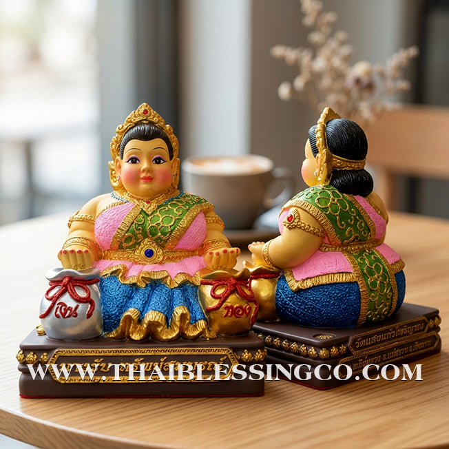 🦚 Sacred "Nang Rub Maha Larp" (The Goddess of Great Receiving) – Sap Sombun Grand Altar Edition: Khru Ba Ariyachat, Wat Saeng Kaeo Phothiyan (Chiang Rai) – The Divine Engine for Unstoppable Asset Accumulation, Trade Mastery, and Life Elevation!