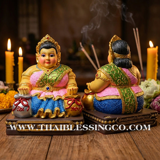 🦚 Sacred "Nang Rub Maha Larp" (The Goddess of Great Receiving) – Sap Sombun Grand Altar Edition: Khru Ba Ariyachat, Wat Saeng Kaeo Phothiyan (Chiang Rai) – The Divine Engine for Unstoppable Asset Accumulation, Trade Mastery, and Life Elevation!