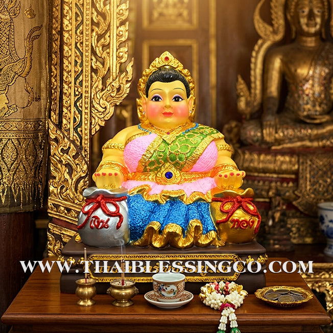 🦚 Sacred "Nang Rub Maha Larp" (The Goddess of Great Receiving) – Sap Sombun Grand Altar Edition: Khru Ba Ariyachat, Wat Saeng Kaeo Phothiyan (Chiang Rai) – The Divine Engine for Unstoppable Asset Accumulation, Trade Mastery, and Life Elevation!