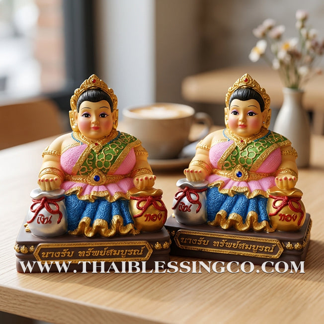 🦚 Sacred "Nang Rub Maha Larp" (The Goddess of Great Receiving) – Sap Sombun Grand Altar Edition: Khru Ba Ariyachat, Wat Saeng Kaeo Phothiyan (Chiang Rai) – The Divine Engine for Unstoppable Asset Accumulation, Trade Mastery, and Life Elevation!