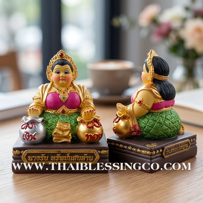 🦚 Sacred "Nang Rub Sap Saen Lan" (The Goddess of Billion-Level Wealth Reception) – Altar Edition: Khru Ba Ariyachat, Wat Saeng Kaeo Phothiyan (Chiang Rai) – The Divine Engine for Total Asset Acquisition, Trade Mastery, and Unstoppable Life Elevation!