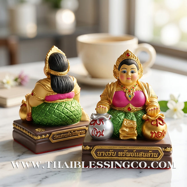 🦚 Sacred "Nang Rub Sap Saen Lan" (The Goddess of Billion-Level Wealth Reception) – Altar Edition: Khru Ba Ariyachat, Wat Saeng Kaeo Phothiyan (Chiang Rai) – The Divine Engine for Total Asset Acquisition, Trade Mastery, and Unstoppable Life Elevation!
