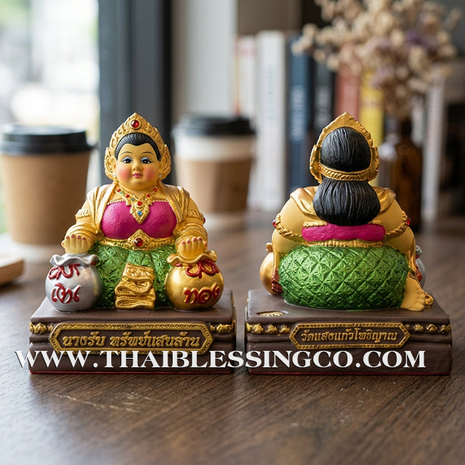 🦚 Sacred "Nang Rub Sap Saen Lan" (The Goddess of Billion-Level Wealth Reception) – Altar Edition: Khru Ba Ariyachat, Wat Saeng Kaeo Phothiyan (Chiang Rai) – The Divine Engine for Total Asset Acquisition, Trade Mastery, and Unstoppable Life Elevation!