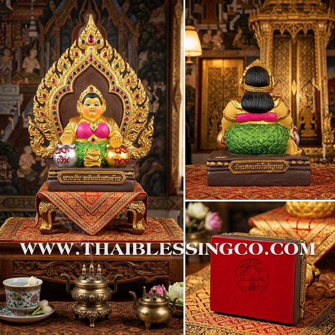 🦚 Sacred "Nang Rub Sap Saen Lan" (The Goddess of Billion-Level Wealth Reception) – Altar Edition: Khru Ba Ariyachat, Wat Saeng Kaeo Phothiyan (Chiang Rai) – The Divine Engine for Total Asset Acquisition, Trade Mastery, and Unstoppable Life Elevation!