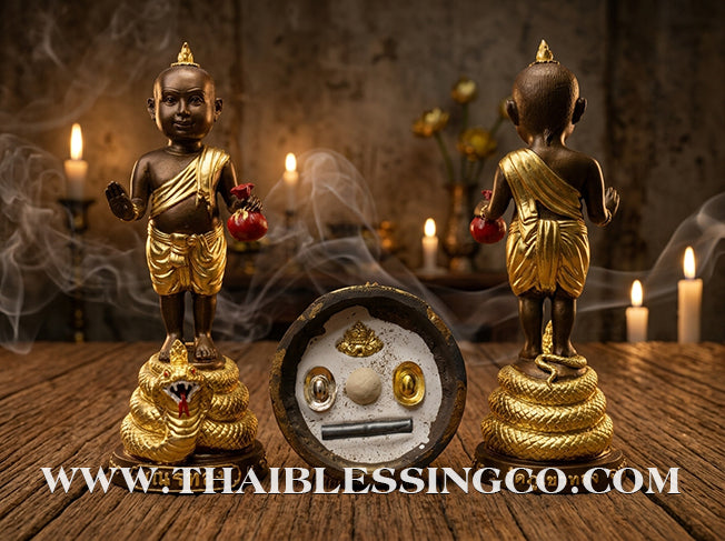 👶💰 Sacred "Nen Thong" (The Golden Novice) – 1st Edition: "Kha-Jat Phai" (Dispelling Perils) – Phra-Achan Ran Siri, Wat Phukhaothong – The Divine Engine for Miraculous Protection, Golden Abundance, and Unstoppable Life Elevation!