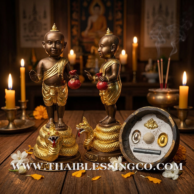 👶💰 Sacred "Nen Thong" (The Golden Novice) – 1st Edition: "Kha-Jat Phai" (Dispelling Perils) – Phra-Achan Ran Siri, Wat Phukhaothong – The Divine Engine for Miraculous Protection, Golden Abundance, and Unstoppable Life Elevation!