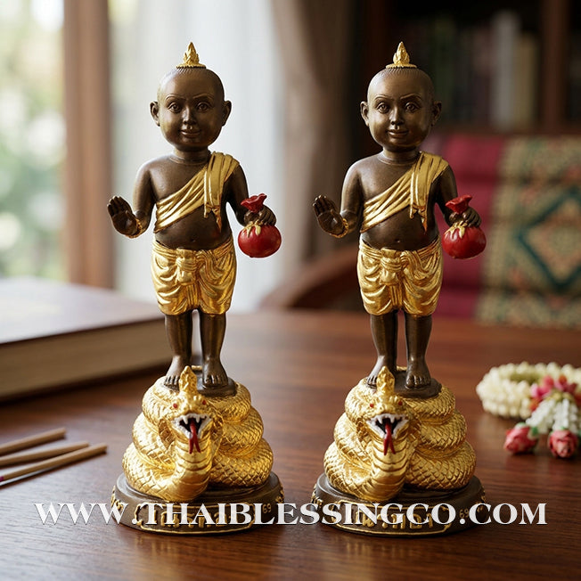 👶💰 Sacred "Nen Thong" (The Golden Novice) – 1st Edition: "Kha-Jat Phai" (Dispelling Perils) – Phra-Achan Ran Siri, Wat Phukhaothong – The Divine Engine for Miraculous Protection, Golden Abundance, and Unstoppable Life Elevation!