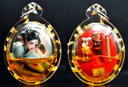 🦊 Sacred "Nine-Tailed Fox Queen" Royal Locket - The Sovereign of Divine Attraction & Sovereign Influence (2025 Imperial Series) - Consecrated by Arjan Korn Tritep