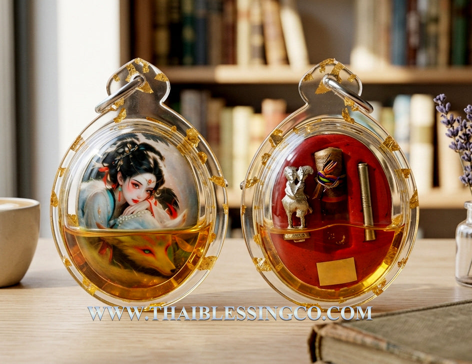 🦊 Sacred "Nine-Tailed Fox Queen" Royal Locket - The Sovereign of Divine Attraction & Sovereign Influence (2025 Imperial Series) - Consecrated by Arjan Korn Tritep