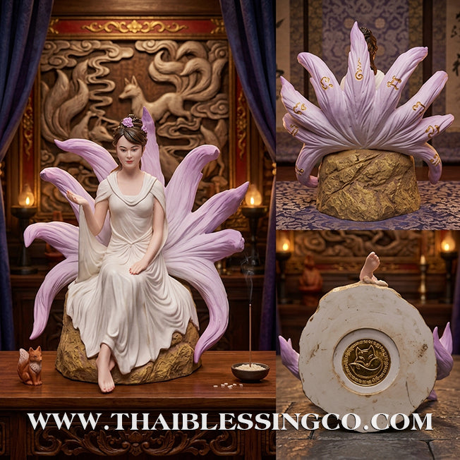 🦊 Sacred "Nine-Tailed Fox Spirit" (Nang Jing Jork) – Altar Edition: Ajarn Long Khem Mangkon – The Divine Engine for Enchantment, Financial Dominance, and Unstoppable Life Elevation!