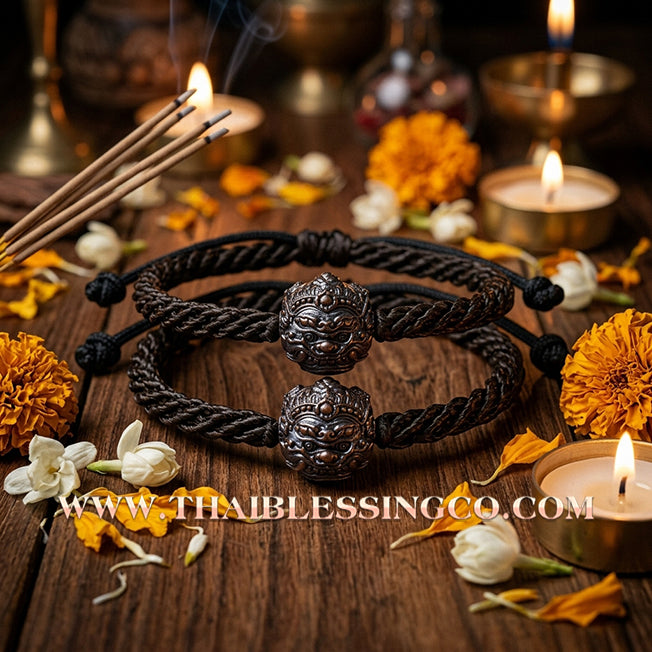 ✨🕉️ Sacred "No Mo Srivijaya" Phra Rahu Alchemical Sphere (Luk Om) – Baramee Srivijaya Edition (2019): Consecrated by Achan Plian & 9 Masters of the South – The Ultimate Talisman for Turning Fate, Swallowing Negativity, and Manifesting Southern Wealth!