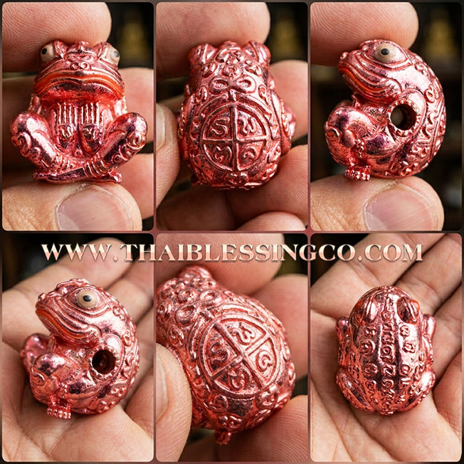🐸 Sacred "Phaya Kob Khot Setthi" (The Billionaire Frog King) – Iridescent "Pink Bronze" Edition: Kruba Kamfan, Wat Kor Choke, Chiang Mai (2021) – The Ultimate Engine for Explosive Trade, Swallowing Debt, and Manifesting Sovereign Riches!