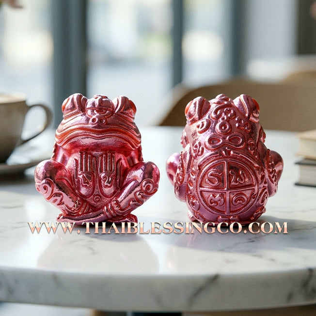🐸 Sacred "Phaya Kob Khot Setthi" (The Billionaire Frog King) – Iridescent "Pink Bronze" Edition: Kruba Kamfan, Wat Kor Choke, Chiang Mai (2021) – The Ultimate Engine for Explosive Trade, Swallowing Debt, and Manifesting Sovereign Riches!