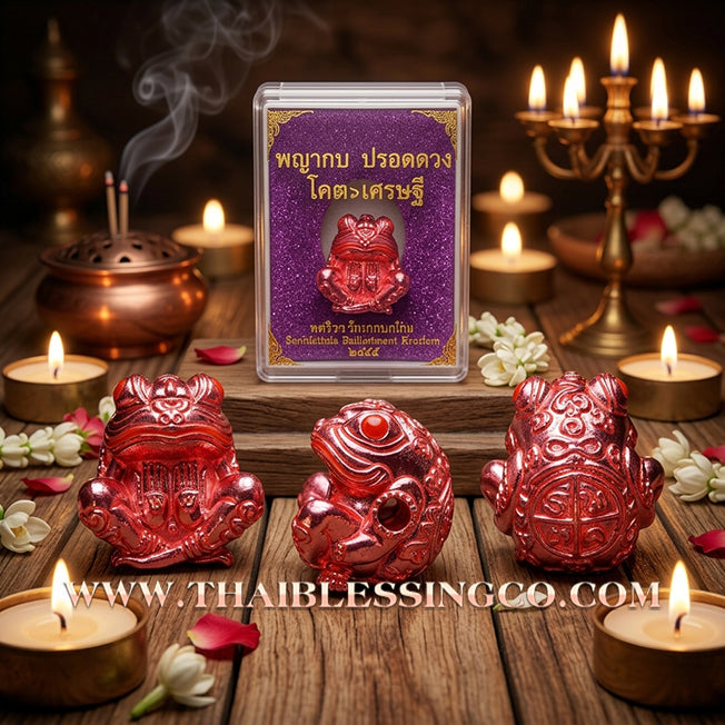 🐸 Sacred "Phaya Kob Khot Setthi" (The Billionaire Frog King) – Iridescent "Pink Bronze" Edition: Kruba Kamfan, Wat Kor Choke, Chiang Mai (2021) – The Ultimate Engine for Explosive Trade, Swallowing Debt, and Manifesting Sovereign Riches!