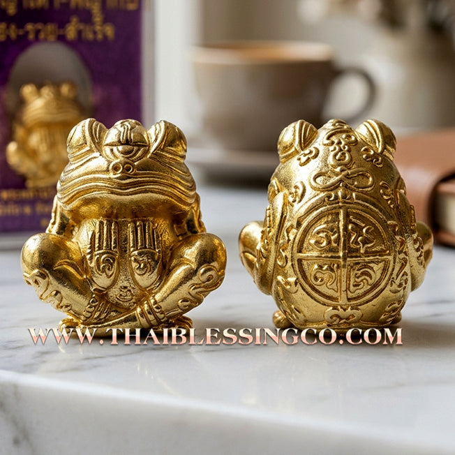 🐸 Sacred "Phaya Kob Khot Setthi" (The Billionaire Frog King) – Kruba Kamfan, Wat Kor Choke, Chiang Mai (2021) – The Ultimate Engine for Explosive Trade, Swallowing Debt, and Manifesting Sovereign Riches!