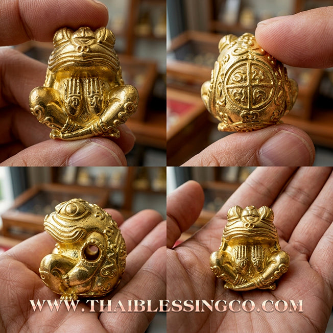 🐸 Sacred "Phaya Kob Khot Setthi" (The Billionaire Frog King) – Kruba Kamfan, Wat Kor Choke, Chiang Mai (2021) – The Ultimate Engine for Explosive Trade, Swallowing Debt, and Manifesting Sovereign Riches!