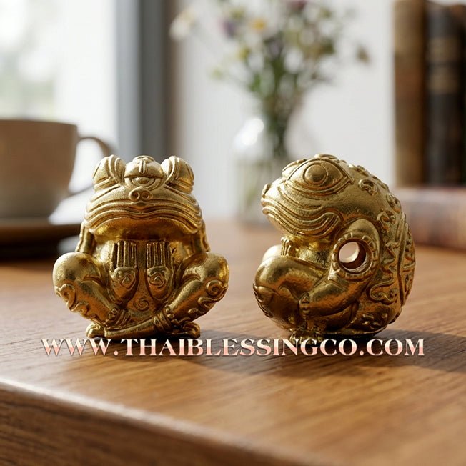 🐸 Sacred "Phaya Kob Khot Setthi" (The Billionaire Frog King) – Kruba Kamfan, Wat Kor Choke, Chiang Mai (2021) – The Ultimate Engine for Explosive Trade, Swallowing Debt, and Manifesting Sovereign Riches!