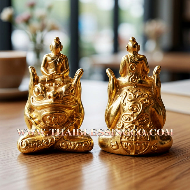 ✨🐸 Sacred "Phaya Kob Kin Duean" (The Moon-Eating Frog King) – Gold-Plated Chanuan Edition: The Ultimate Engine for Golden Prosperity, Swallowing Debts, and Absolute Sovereign Dominance!