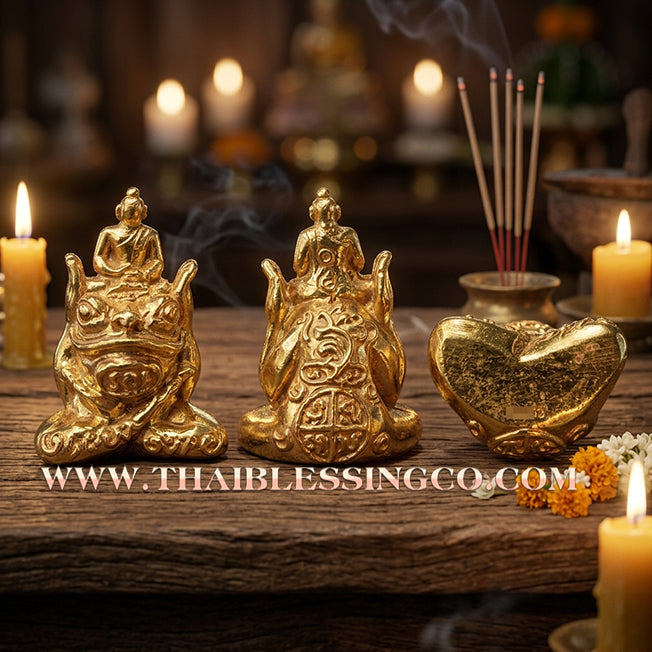 ✨🐸 Sacred "Phaya Kob Kin Duean" (The Moon-Eating Frog King) – Gold-Plated Chanuan Edition: The Ultimate Engine for Golden Prosperity, Swallowing Debts, and Absolute Sovereign Dominance!