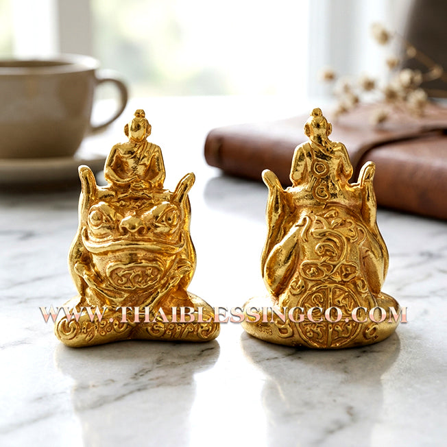 ✨🐸 Sacred "Phaya Kob Kin Duean" (The Moon-Eating Frog King) – Gold-Plated Chanuan Edition: The Ultimate Engine for Golden Prosperity, Swallowing Debts, and Absolute Sovereign Dominance!