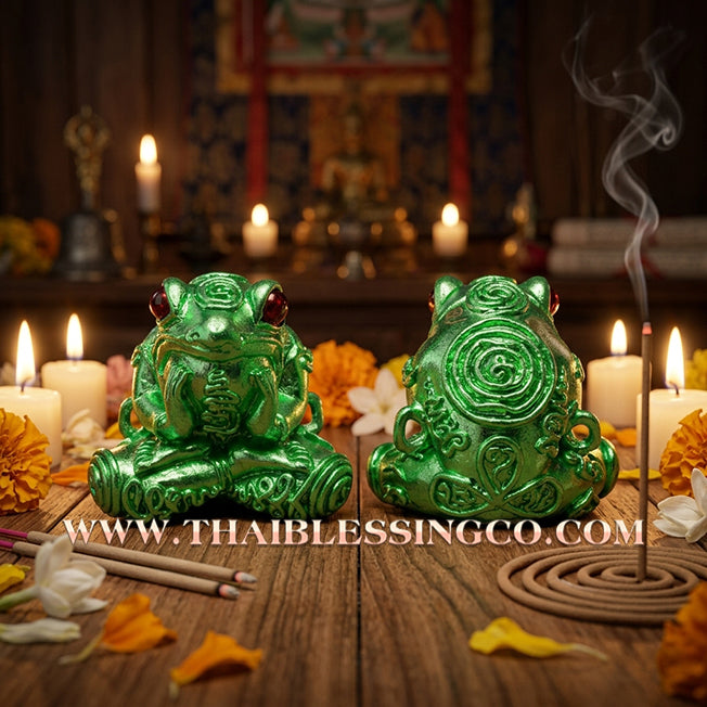 ✨🐸 Sacred "Phaya Kob Kin Duean" (The Moon-Eating Frog King) – Maha Yant Pan Lan (Billionaire Yantra) The Ultimate Engine for Swallowing Debt and Manifesting Billionaire-Level Wealth!