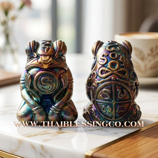 ✨🐸 Sacred "Phaya Kob Kin Duean" (The Moon-Eating Frog King) – Raja Chok (Great Fortune) – The Ultimate Engine for Swallowing Debt, Devouring Competition, and Manifesting Elite Riches!