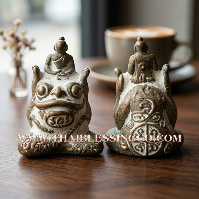 ✨🐸 Sacred "Phaya Kob Kin Duean" (The Moon-Eating Frog King) – Sacred Chanuan Alloy Edition: Luang Phor Upatchaya Kaew, Wat Mae Jong, Chiang Mai (2019) – The Ultimate Engine for Consuming Debt, Swallowing Riches, and Unstoppable Financial Dominance!