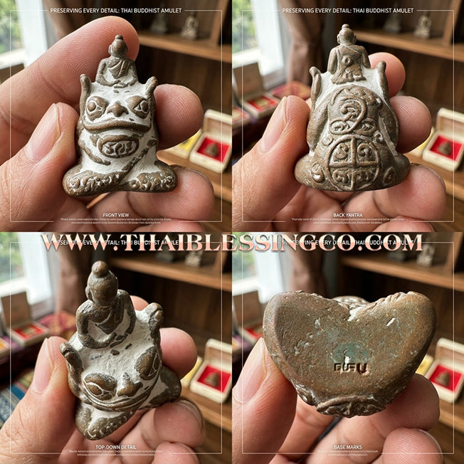 ✨🐸 Sacred "Phaya Kob Kin Duean" (The Moon-Eating Frog King) – Sacred Chanuan Alloy Edition: Luang Phor Upatchaya Kaew, Wat Mae Jong, Chiang Mai (2019) – The Ultimate Engine for Consuming Debt, Swallowing Riches, and Unstoppable Financial Dominance!