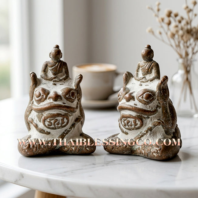 ✨🐸 Sacred "Phaya Kob Kin Duean" (The Moon-Eating Frog King) – Sacred Chanuan Alloy Edition: Luang Phor Upatchaya Kaew, Wat Mae Jong, Chiang Mai (2019) – The Ultimate Engine for Consuming Debt, Swallowing Riches, and Unstoppable Financial Dominance!