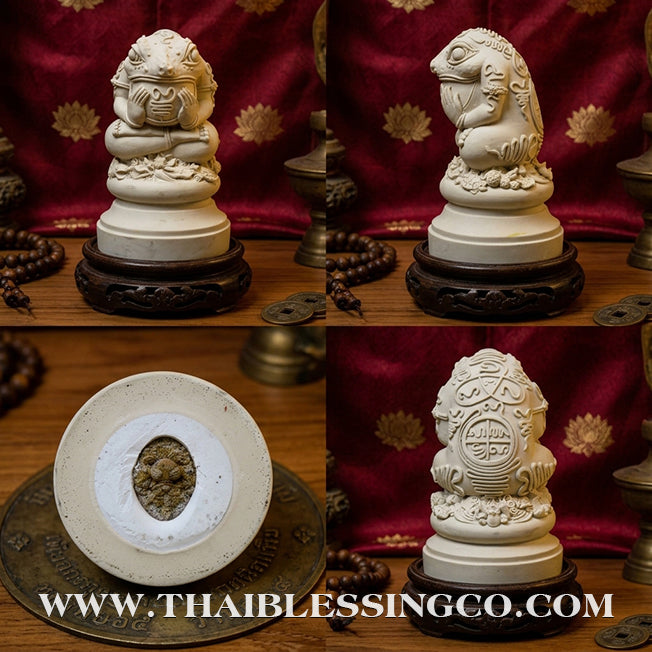 ✨🔥 Sacred "Phaya Kop Kin Duean" (The Moon-Devouring Toad King) – Ivory Edition Masterpiece: Kruba Nuea Rit, Wat Tha Nak – The Divine Engine for Total Fortune Capture, Debt Clearance, and Unstoppable Life Elevation!