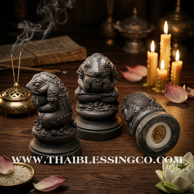✨🔥 Sacred "Phaya Kop Kin Duean" (The Moon-Devouring Toad King) – Mystic Gray Edition: Kruba Nuea Rit, Wat Tha Nak – The Divine Engine for Absolute Fortune Capture, Debt Annihilation, and Unstoppable Life Elevation!