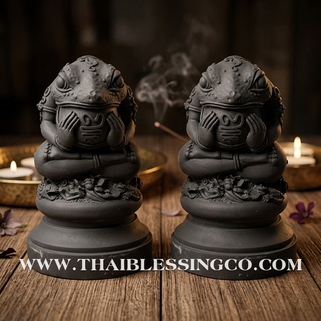 ✨🔥 Sacred "Phaya Kop Kin Duean" (The Moon-Devouring Toad King) – Mystic Gray Edition: Kruba Nuea Rit, Wat Tha Nak – The Divine Engine for Absolute Fortune Capture, Debt Annihilation, and Unstoppable Life Elevation!