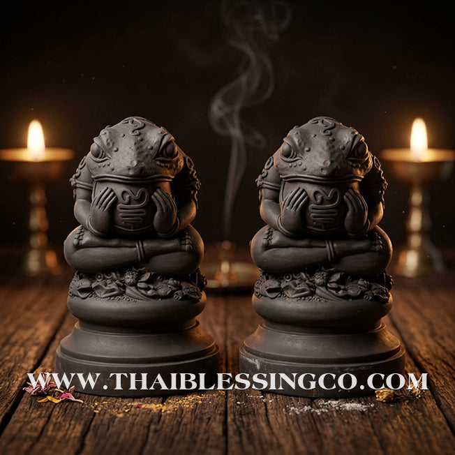 ✨🔥 Sacred "Phaya Kop Kin Duean" (The Moon-Devouring Toad King) – Mystic Gray Edition: Kruba Nuea Rit, Wat Tha Nak – The Divine Engine for Absolute Fortune Capture, Debt Annihilation, and Unstoppable Life Elevation!