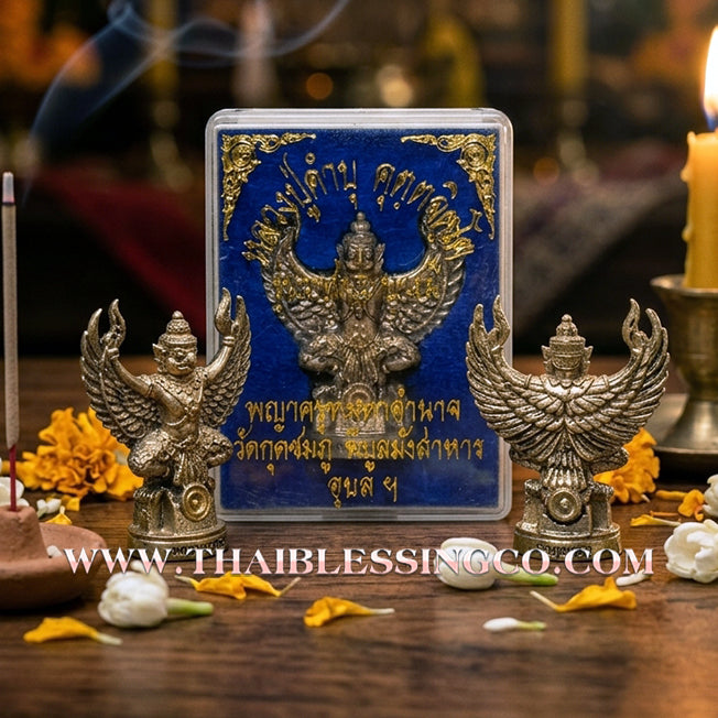 🦅 Sacred "Phaya Krut Maha Amnat" (The Sovereign Garuda) – Alpaca Silver Edition: Luang Pu Khambu, Wat Kud Chomphu – The Ultimate Engine for Absolute Power, Sky-High Wealth, and Unstoppable Business Dominance!
