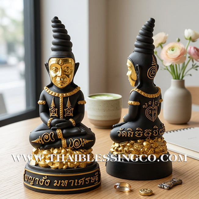✨🔥 Sacred "Phaya Ngang Maha Setthee" (The Millionaire King of Charms) – Altar Edition: Luang Por Klom, Wat Khok U-Thong (2023) – The Divine Engine for Massive Prosperity, Irresistible Magnetism, and Unstoppable Life Elevation!