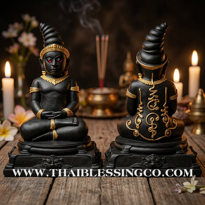 ✨🔥 Sacred "Phaya Ngang" – Partial Gold-Leaf Mineral Edition: Ajarn San Kongwet (2017) – The Divine Engine for Primal Attraction, Commercial Dominance, and Unstoppable Life Elevation!