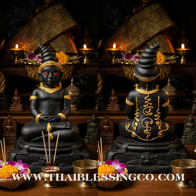 ✨🔥 Sacred "Phaya Ngang" – Partial Gold-Leaf Mineral Edition: Ajarn San Kongwet (2017) – The Divine Engine for Primal Attraction, Commercial Dominance, and Unstoppable Life Elevation!