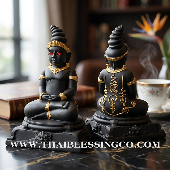 ✨🔥 Sacred "Phaya Ngang" – Partial Gold-Leaf Mineral Edition: Ajarn San Kongwet (2017) – The Divine Engine for Primal Attraction, Commercial Dominance, and Unstoppable Life Elevation!