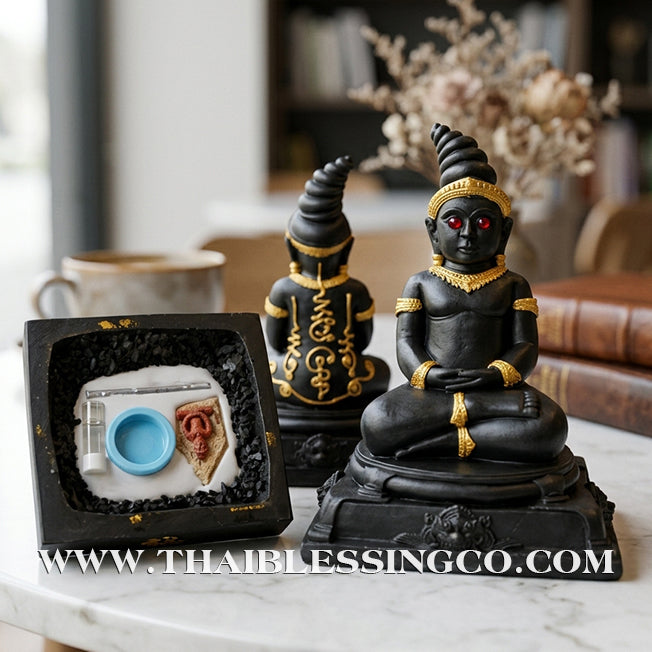 ✨🔥 Sacred "Phaya Ngang" – Partial Gold-Leaf Mineral Edition: Ajarn San Kongwet (2017) – The Divine Engine for Primal Attraction, Commercial Dominance, and Unstoppable Life Elevation!