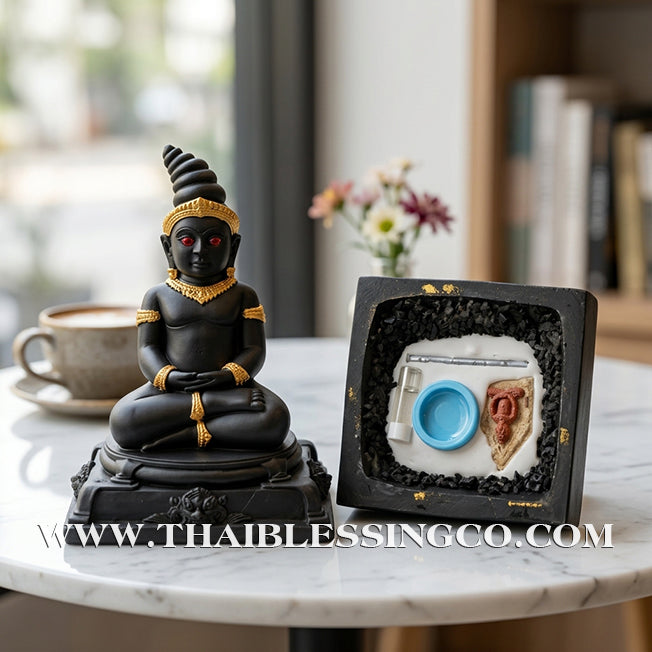 ✨🔥 Sacred "Phaya Ngang" – Partial Gold-Leaf Mineral Edition: Ajarn San Kongwet (2017) – The Divine Engine for Primal Attraction, Commercial Dominance, and Unstoppable Life Elevation!