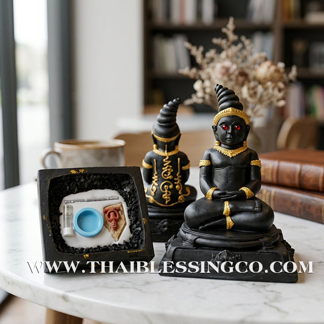 ✨🔥 Sacred "Phaya Ngang" – Partial Gold-Leaf Mineral Edition: Ajarn San Kongwet (2017) – The Divine Engine for Primal Attraction, Commercial Dominance, and Unstoppable Life Elevation!
