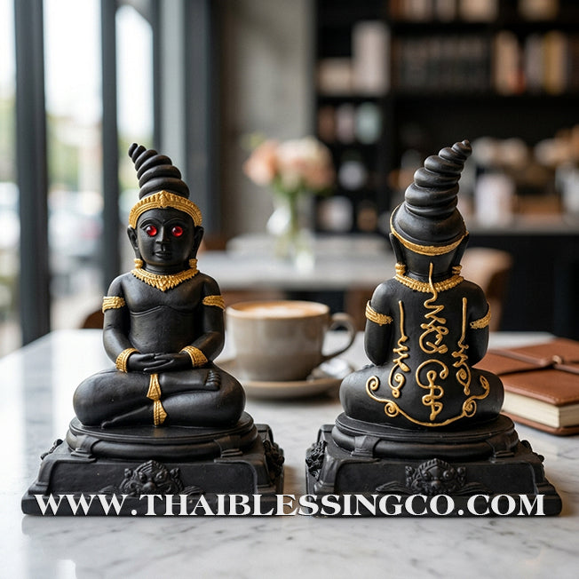 ✨🔥 Sacred "Phaya Ngang" – Partial Gold-Leaf Mineral Edition: Ajarn San Kongwet (2017) – The Divine Engine for Primal Attraction, Commercial Dominance, and Unstoppable Life Elevation!