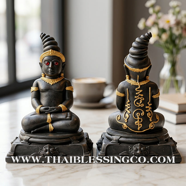 ✨🔥 Sacred "Phaya Ngang" – Partial Gold-Leaf Mineral Edition: Ajarn San Kongwet (2017) – The Divine Engine for Primal Attraction, Commercial Dominance, and Unstoppable Life Elevation!