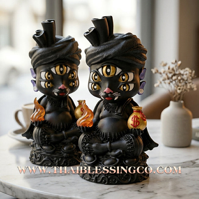 🔥 Sacred "Phaya Si Hu Ha Ta" (The Deity of Instant Wealth) – Black Copper "Gai Dam" Edition: Kruba Kamfan, Wat Ko Choke (2024) – The Mysterious Engine for Rapid Windfalls, Absolute Power, and Sovereign Command!